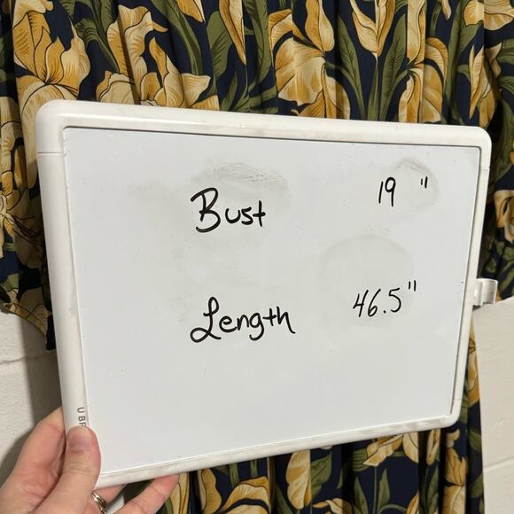 Rokoko‎ Long Modest Fit Flare Floral Print Short Sleeve Midi Dress Size Large - Picture 4 of 4